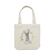 Stag with flowers Tote Bag
