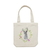 Stag with flowers Tote Bag