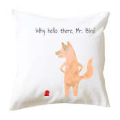 Hello Mr. Bird Cushion Cover