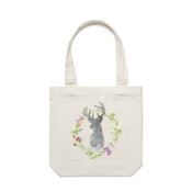 Stag with flowers Tote Bag